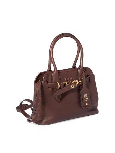 Miu Miu Women's Aventure Nappa Leather Top Handle Bag | Thumbnail 5 Miu Miu Women's Aventure Nappa Leather Top Handle Bag | Thumbnail 5
