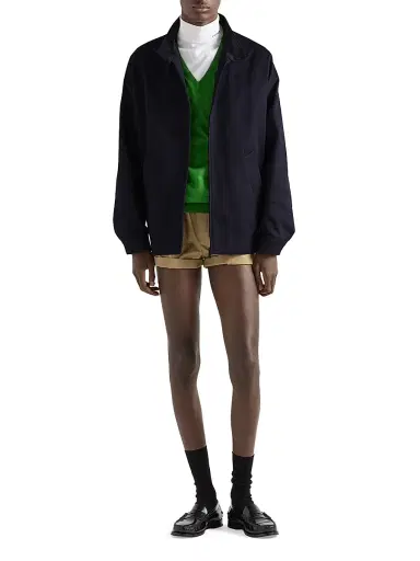 Prada Men's Cotton Blouson Jacket - Blue | Thumbnail 5 Prada Men's Cotton Blouson Jacket - Blue | Thumbnail 5