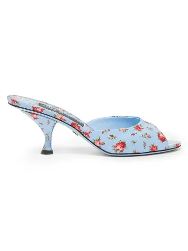 Dolce & Gabbana Women's Desire Floral Silk Mules | Thumbnail 1