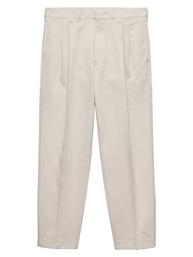 Men's Cotton Pants - Beige Khaki