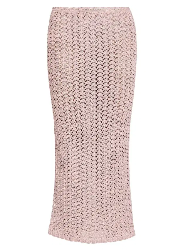 Dolce & Gabbana Women's Crochet Midi-Skirt - Rosa