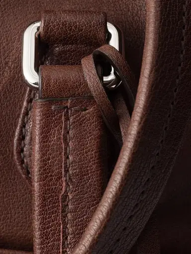 Prada Women's Washed Leather Top-Handle Bag - Brown | Thumbnail 6