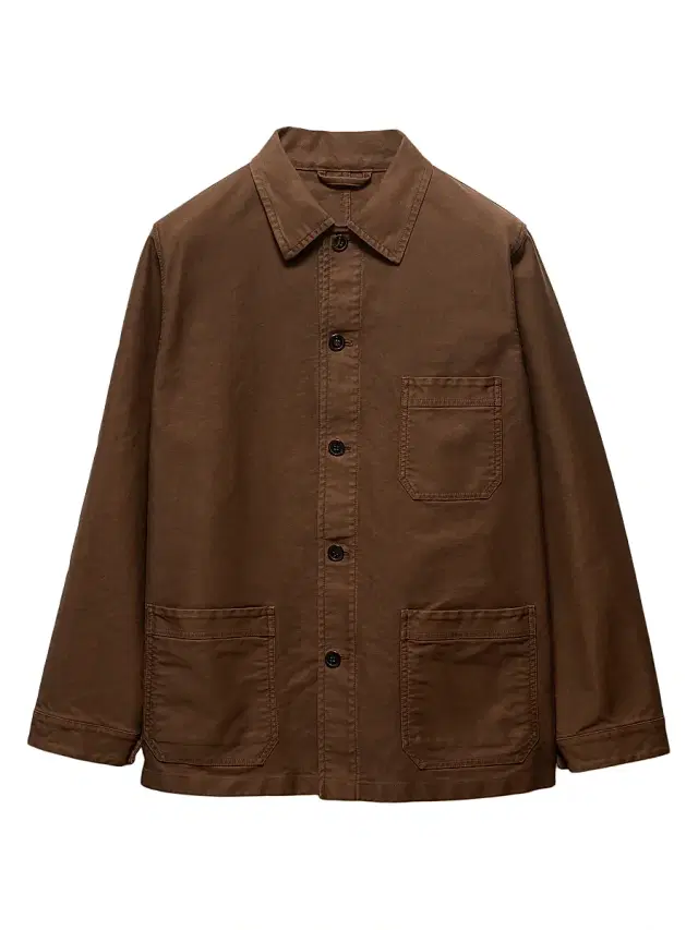 Men's Cotton Blouson Jacket - Brown