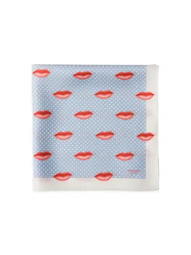 Prada Women's Printed Silk Twill Scarf | Thumbnail 1 Prada Women's Printed Silk Twill Scarf | Thumbnail 1