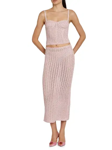 Dolce & Gabbana Women's Bustier Knit Crop Tank | Thumbnail 2 Dolce & Gabbana Women's Bustier Knit Crop Tank | Thumbnail 2