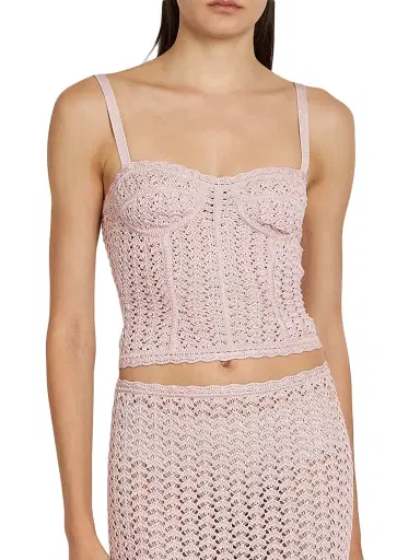 Dolce & Gabbana Women's Bustier Knit Crop Tank | Thumbnail 3 Dolce & Gabbana Women's Bustier Knit Crop Tank | Thumbnail 3
