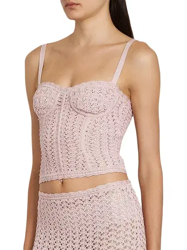 Dolce & Gabbana Women's Bustier Knit Crop Tank | Thumbnail 4 Dolce & Gabbana Women's Bustier Knit Crop Tank | Thumbnail 4