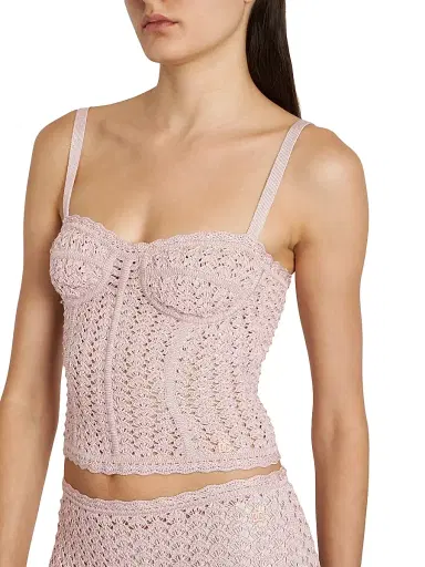 Dolce & Gabbana Women's Bustier Knit Crop Tank | Thumbnail 6 Dolce & Gabbana Women's Bustier Knit Crop Tank | Thumbnail 6