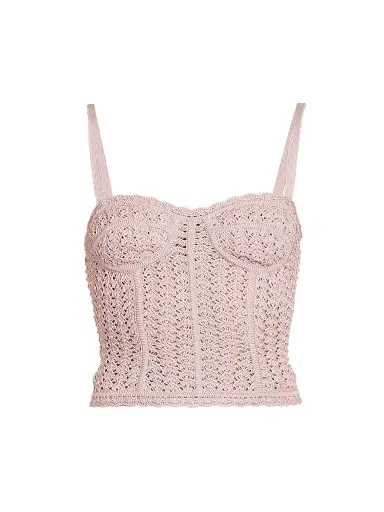 Dolce & Gabbana Women's Bustier Knit Crop Tank | Thumbnail 1 Dolce & Gabbana Women's Bustier Knit Crop Tank | Thumbnail 1