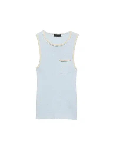 Prada Men's Cotton Blend Tank Top - Blue | Thumbnail 1 Prada Men's Cotton Blend Tank Top - Blue | Thumbnail 1