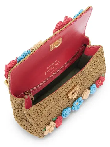 Dolce & Gabbana Women's Woven Embellished Top Handle Bag | Thumbnail 3 Dolce & Gabbana Women's Woven Embellished Top Handle Bag | Thumbnail 3