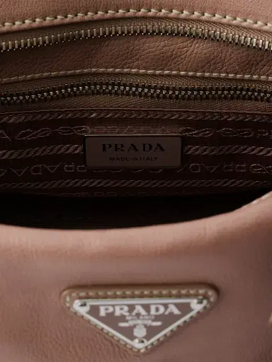 Prada Women's Antiqued Leather Shoulder Bag - Brown | Thumbnail 6 Prada Women's Antiqued Leather Shoulder Bag - Brown | Thumbnail 6