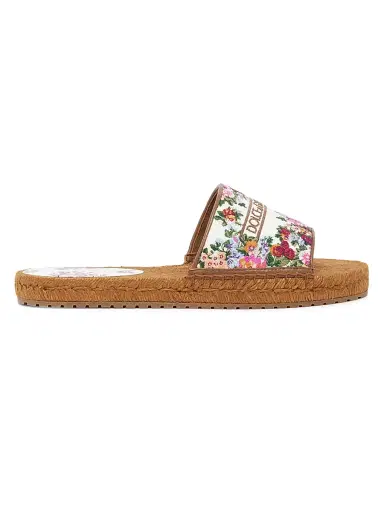 Dolce & Gabbana Women's Floral Espadrille Slides - Bianco Multicolor - Size 11 Sandals | Thumbnail 1 Dolce & Gabbana Women's Floral Espadrille Slides - Bianco Multicolor - Size 11 Sandals | Thumbnail 1