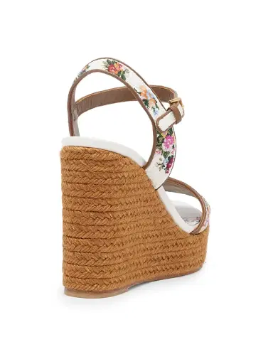 Dolce & Gabbana Women's 90MM Platform Wedge Espadrilles - Bianco Multicolor - Size 10 | Thumbnail 4 Dolce & Gabbana Women's 90MM Platform Wedge Espadrilles - Bianco Multicolor - Size 10 | Thumbnail 4