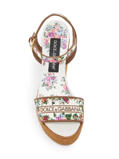 Dolce & Gabbana Women's 90MM Platform Wedge Espadrilles - Bianco Multicolor - Size 10 | Thumbnail 5 Dolce & Gabbana Women's 90MM Platform Wedge Espadrilles - Bianco Multicolor - Size 10 | Thumbnail 5