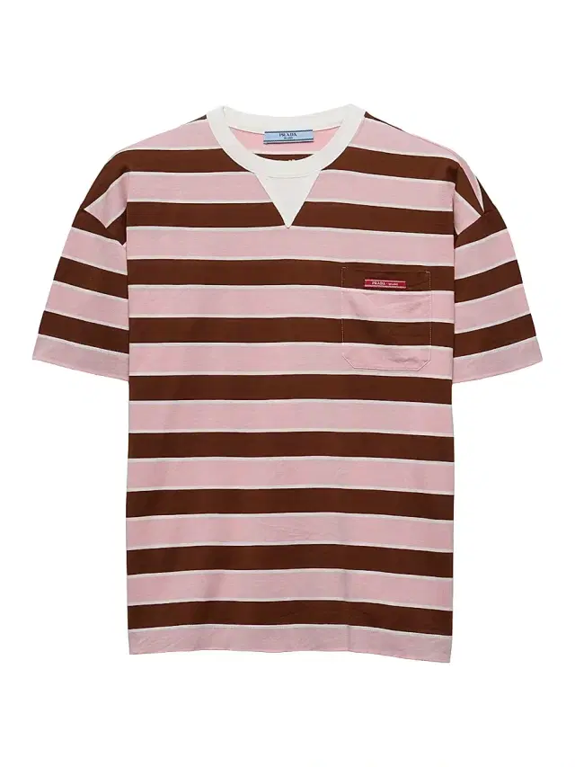 Women's Bayadere Striped Lisle Cotton T-Shirt - Pink Multicolor
