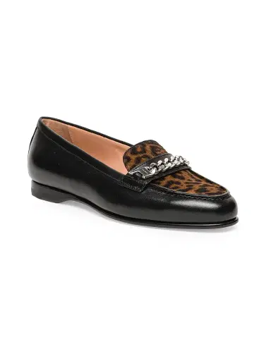 Santoni Women's Leather Bit Loafers - Black - Size 7 | Thumbnail 2 Santoni Women's Leather Bit Loafers - Black - Size 7 | Thumbnail 2