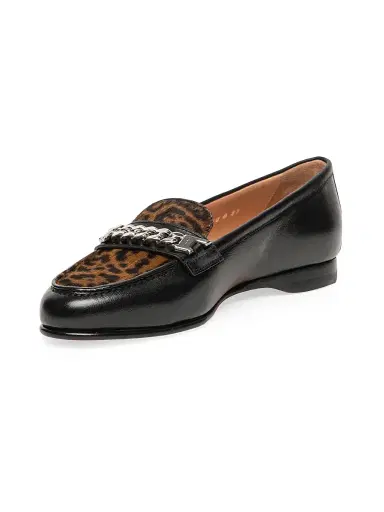 Santoni Women's Leather Bit Loafers - Black - Size 7 | Thumbnail 6 Santoni Women's Leather Bit Loafers - Black - Size 7 | Thumbnail 6