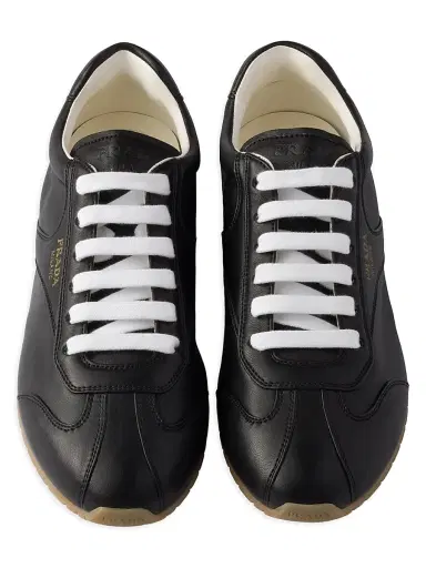 Prada Women's Nappa Leather Sneakers - Black - Size 5 | Thumbnail 2 Prada Women's Nappa Leather Sneakers - Black - Size 5 | Thumbnail 2