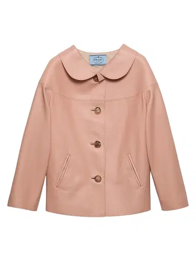 Prada Women's Nappa Leather Jacket - Orange - Size 10 | Thumbnail 1