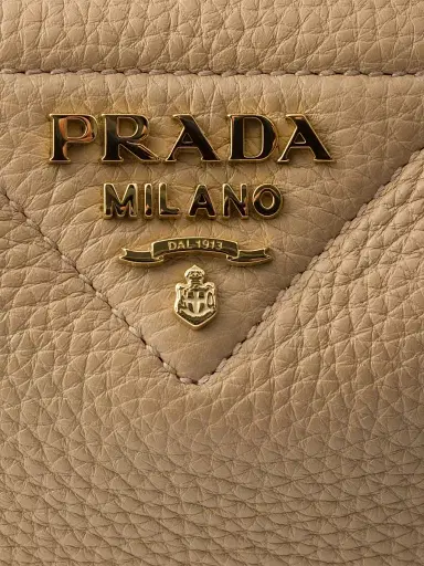 Prada Women's Small Leather Top Handle Bag - Beige Khaki | Thumbnail 5