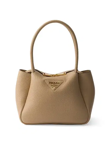 Prada Women's Small Leather Top Handle Bag - Beige Khaki | Thumbnail 1