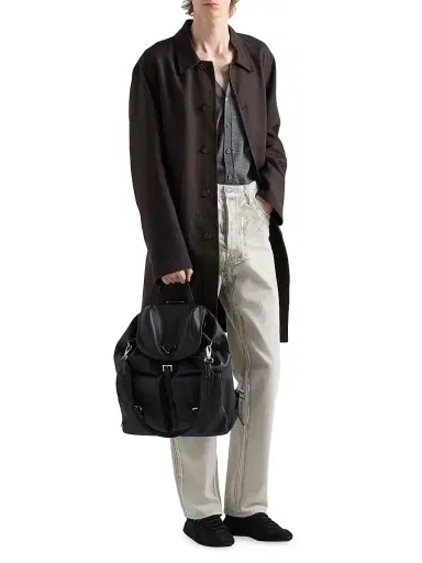 Prada Men's Leather Backpack | Thumbnail 1 Prada Men's Leather Backpack | Thumbnail 1