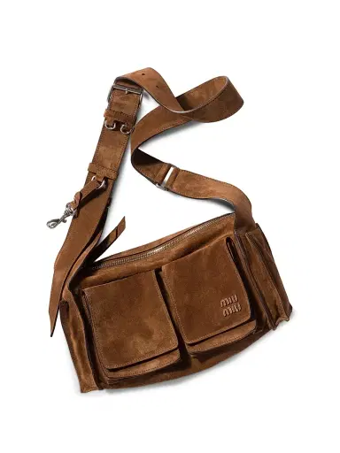 Miu Miu Women's Utilitaire Suede Shoulder Bag | Thumbnail 6 Miu Miu Women's Utilitaire Suede Shoulder Bag | Thumbnail 6