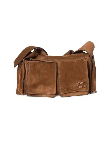 Miu Miu Women's Utilitaire Suede Shoulder Bag | Thumbnail 1 Miu Miu Women's Utilitaire Suede Shoulder Bag | Thumbnail 1