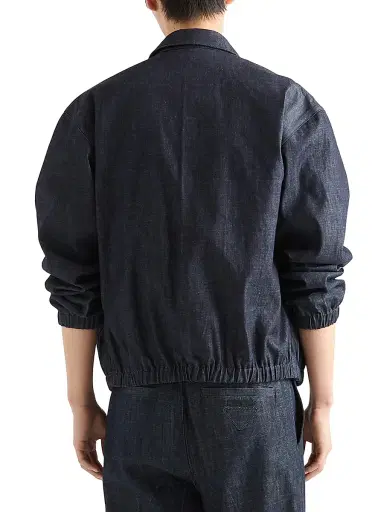 Prada Men's Chambray Denim Blouson Zipper Jacket - Blue - Size 44 | Thumbnail 3 Prada Men's Chambray Denim Blouson Zipper Jacket - Blue - Size 44 | Thumbnail 3
