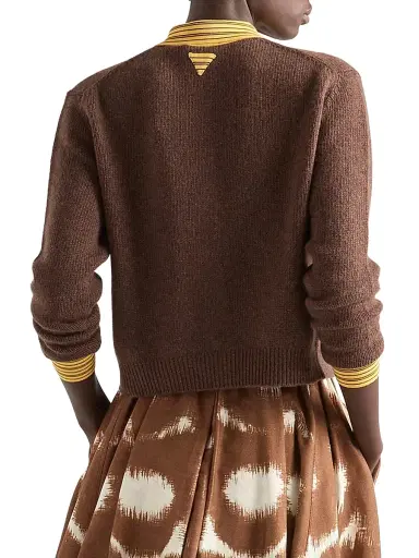 Prada Women's Cashmere Cardigan - Brown - Size 8 | Thumbnail 3