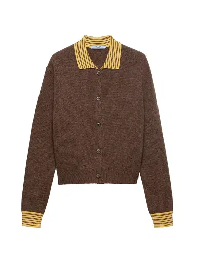 Prada Women's Cashmere Cardigan - Brown - Size 8 | Thumbnail 1