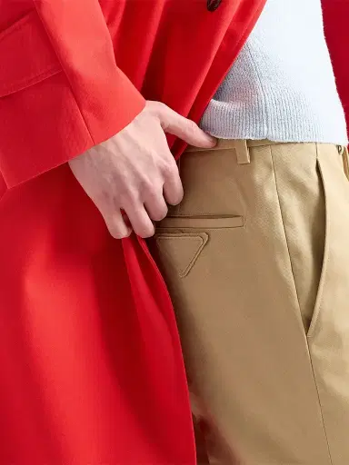 Prada Men's Cotton Pants - Beige Khaki | Thumbnail 5