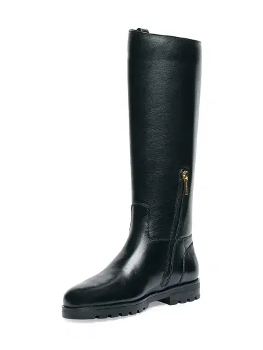 Santoni Women's Bess Leather Knee-High Boots - Black - Size 12 | Thumbnail 4 Santoni Women's Bess Leather Knee-High Boots - Black - Size 12 | Thumbnail 4