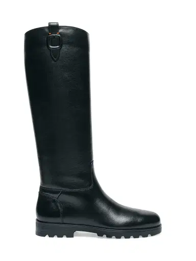 Santoni Women's Bess Leather Knee-High Boots - Black - Size 12 | Thumbnail 1 Santoni Women's Bess Leather Knee-High Boots - Black - Size 12 | Thumbnail 1