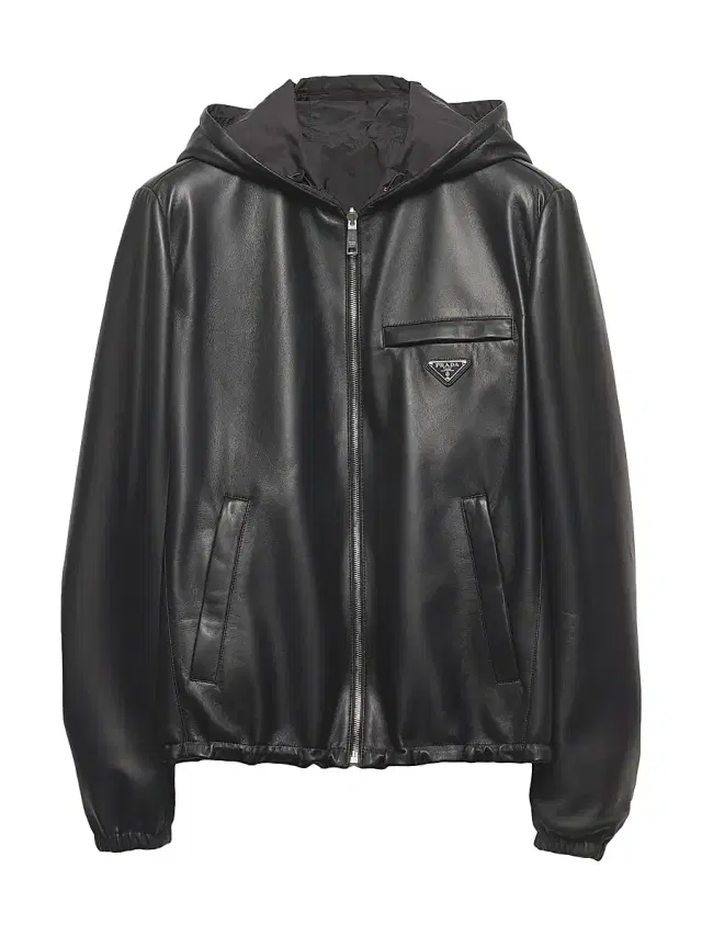 Prada Men's Reversible Nappa Leather and Re-Nylon Jacket - Black