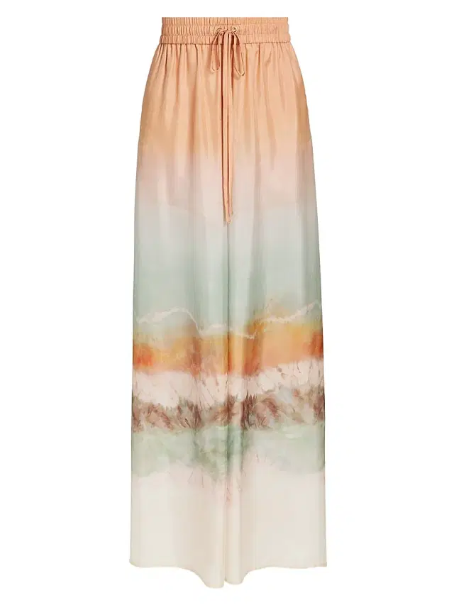 Zimmermann Women's Daylight Gradient Print Silk Relaxed Pants - Tie Dye