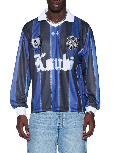 Ksubi Men's Future Memory Offside Striped Mesh Long-Sleeve T-Shirt - Assorted - Size XL | Thumbnail 1