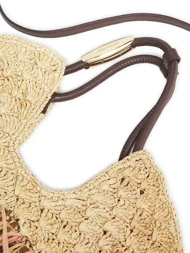 Zimmermann Women's Small Goldentime Fringed Raffia Tote Bag - Natural | Thumbnail 6