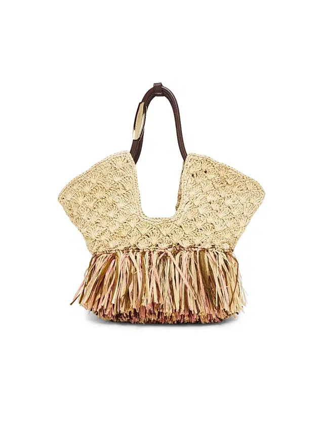 Zimmermann Women's  Goldentime Fringed Raffia Tote Bag - Natural