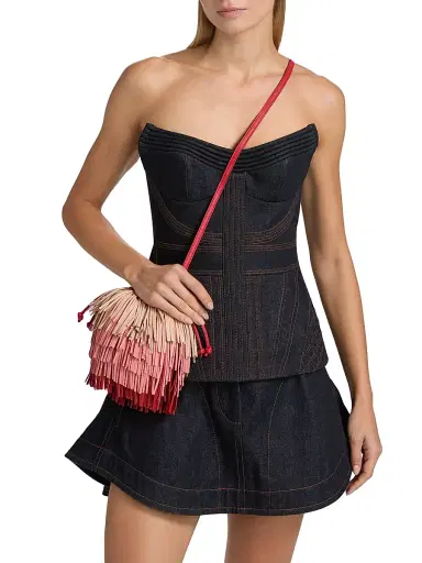 Zimmermann Women's Stretch Denim Strapless Corset Top - Night Sky | Thumbnail 3