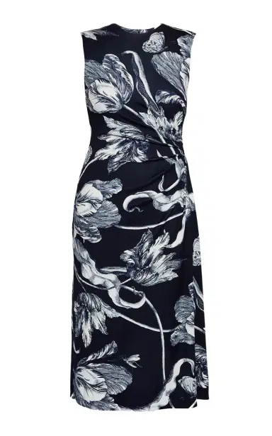Erdem Sleevess Draped Midi Dress | Thumbnail 1