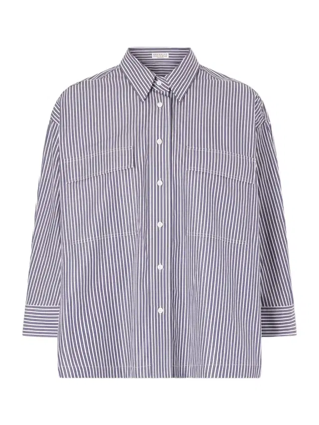 Striped Cotton-poplin Shirt