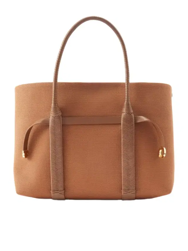 Loro Piana Ghiera Large Leather-trimmed Canvas Tote