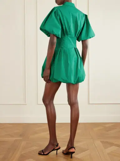 Simkhai Cleo Pleated Cotton-blend Poplin Mini Dress | Thumbnail 3