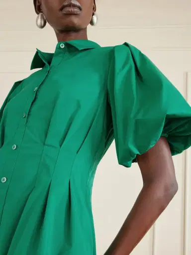 Simkhai Cleo Pleated Cotton-blend Poplin Mini Dress | Thumbnail 4