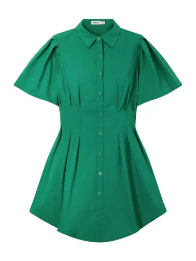 Simkhai Cleo Pleated Cotton-blend Poplin Mini Dress | Thumbnail 1