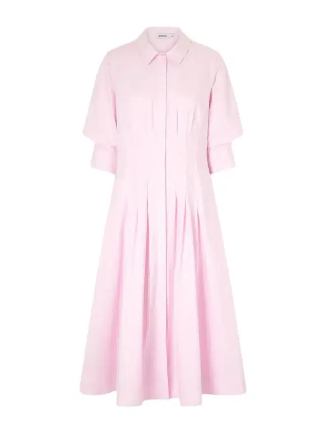 Jazz Pleated Cotton-blend Poplin Midi Dress