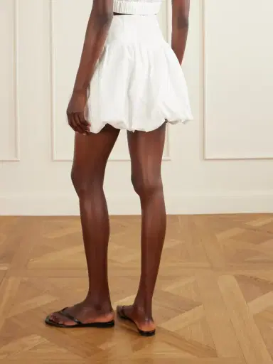 Simkhai Pippa Pleated Cotton-blend Poplin Mini Skirt | Thumbnail 3 Simkhai Pippa Pleated Cotton-blend Poplin Mini Skirt | Thumbnail 3