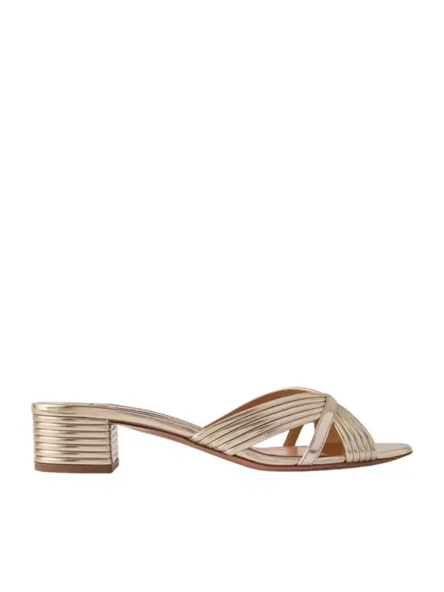Sundance 35 Metallic Leather Mules